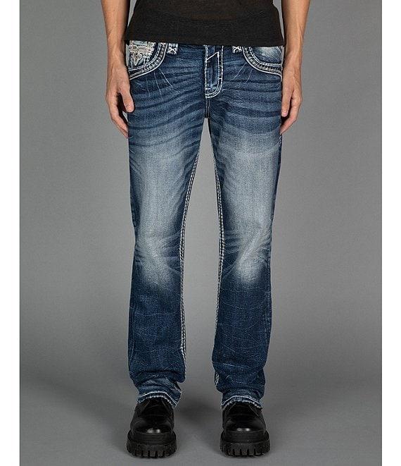 Rock Revival Jared Fleur-De-Lis-Pocketed Bootcut Jeans Product Image