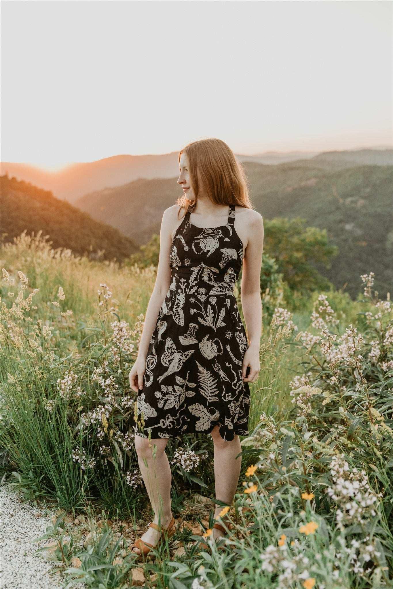 Juniper Dress in Black Woodland Wonder Product Image