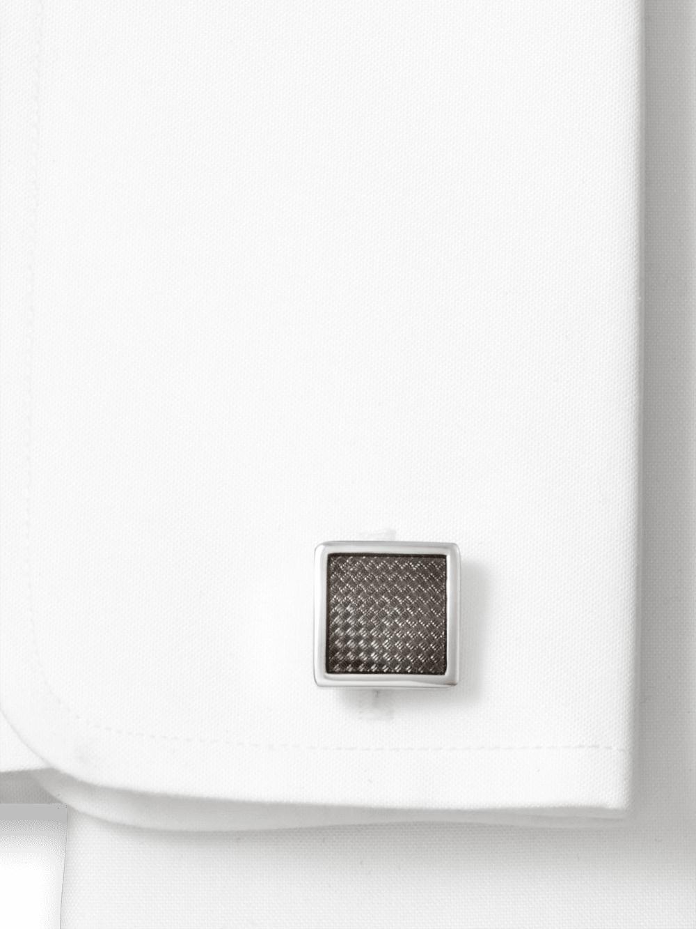 Enamel Square Cufflink - Black Product Image