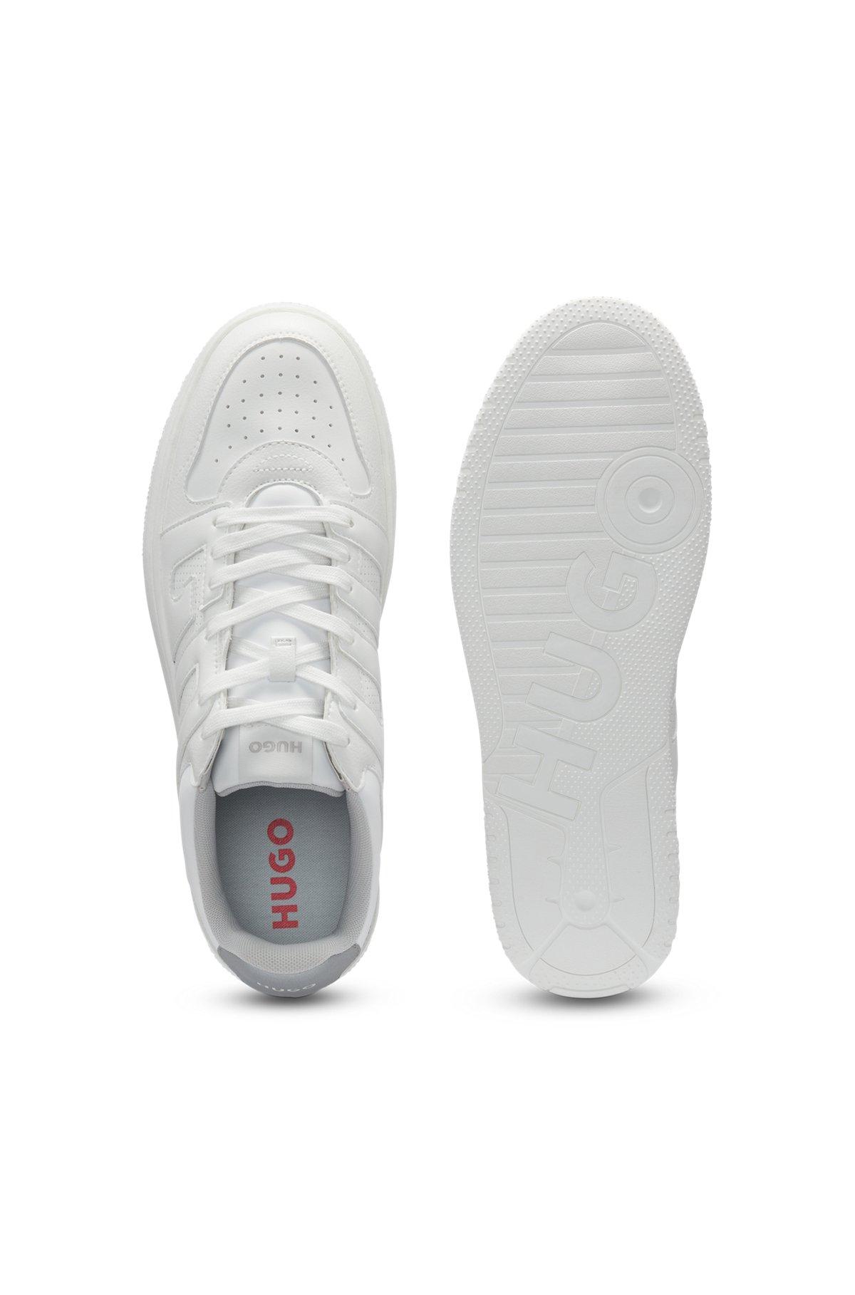 Faux-leather trainers with logo uppers Product Image