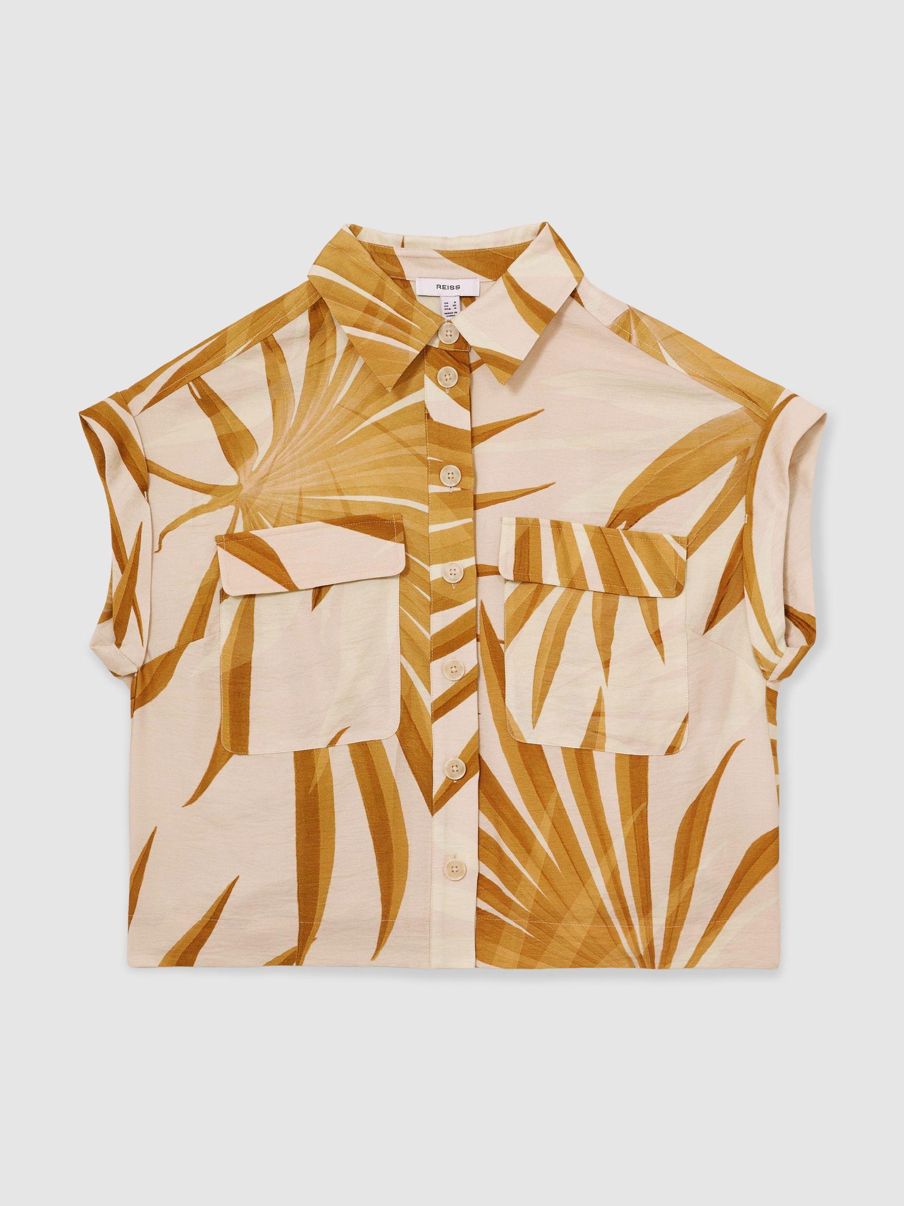 Palm Print Shirt in Neutral Product Image