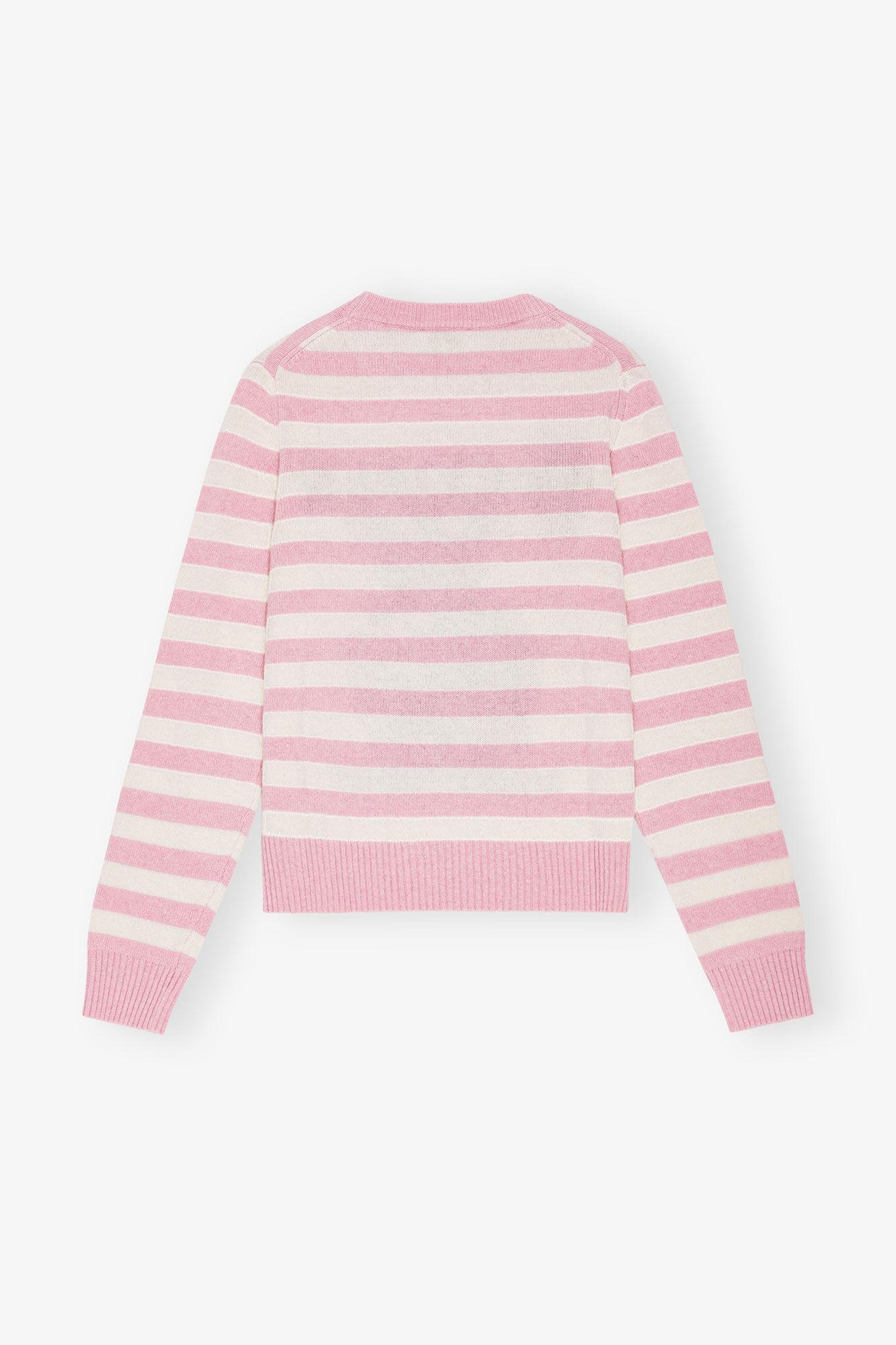 Striped Graphic Wool Bunny Sweater Product Image