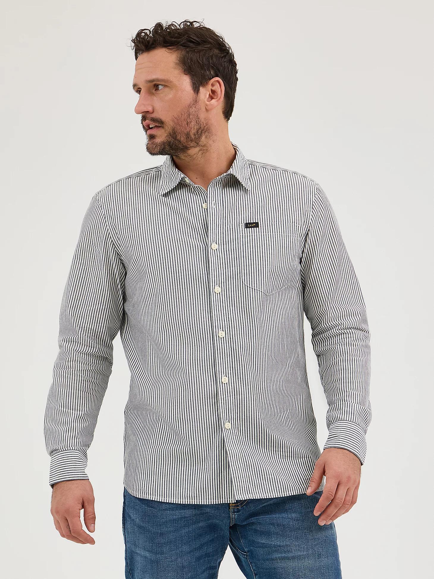 Men's Extreme Motion All Purpose Stripe Button Down Shirt | Men's Tops & Tees | Lee® Product Image