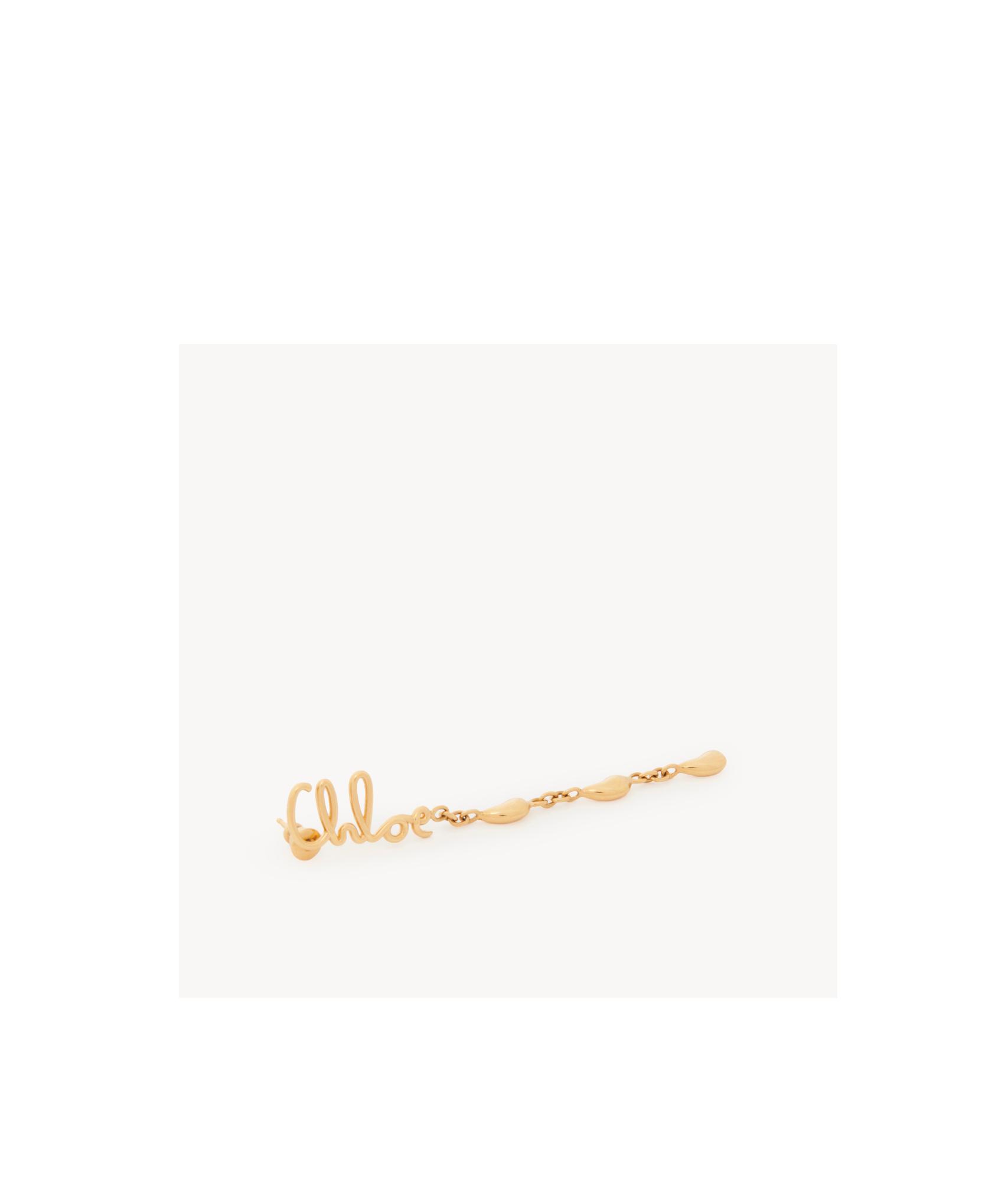 CHLOÉ Iconic Signature Dangling Earrings In Gold Product Image