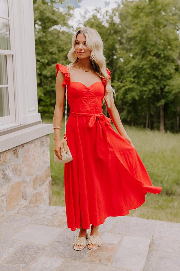 Haute In Here Linen-Blend Maxi Dress Product Image