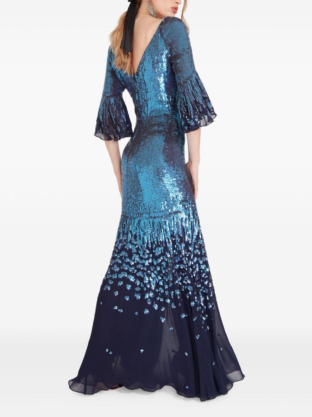 Celestial sequin-embellished evening dress Product Image
