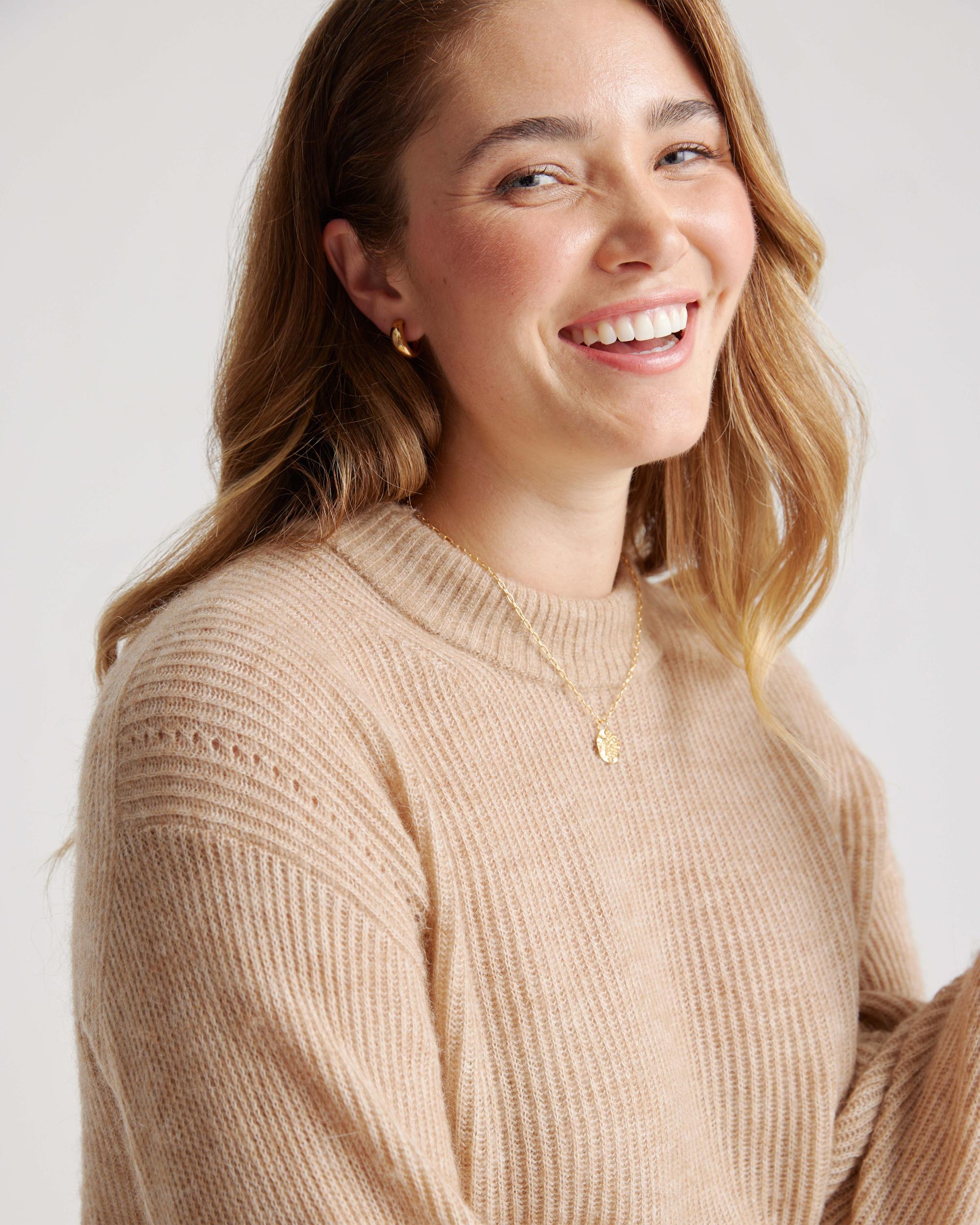 Quince | Women's Baby Alpaca-Wool Crew Neck Alpaca Sweater Product Image