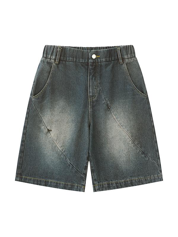 Men's Slash Zipper Straight Short Product Image