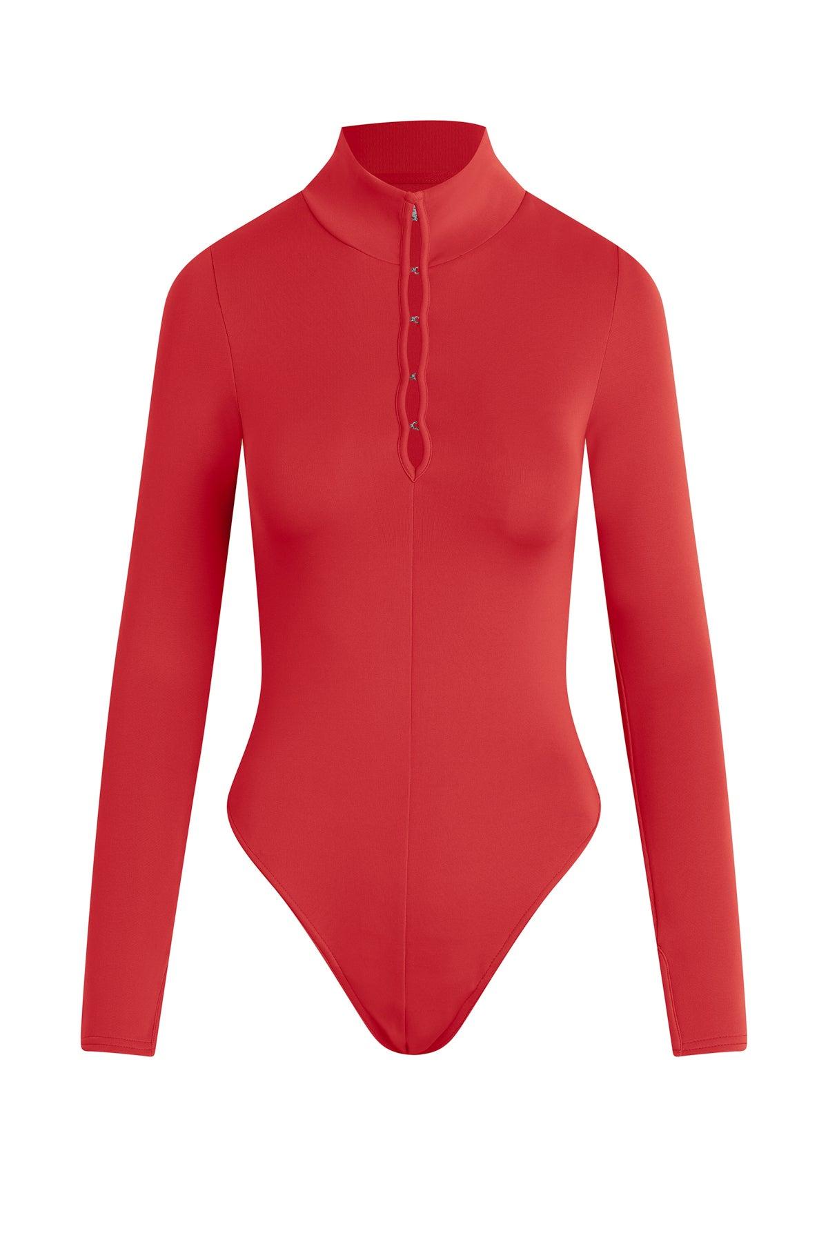 Long Sleeve Hook & Eye Bodysuit Female Product Image