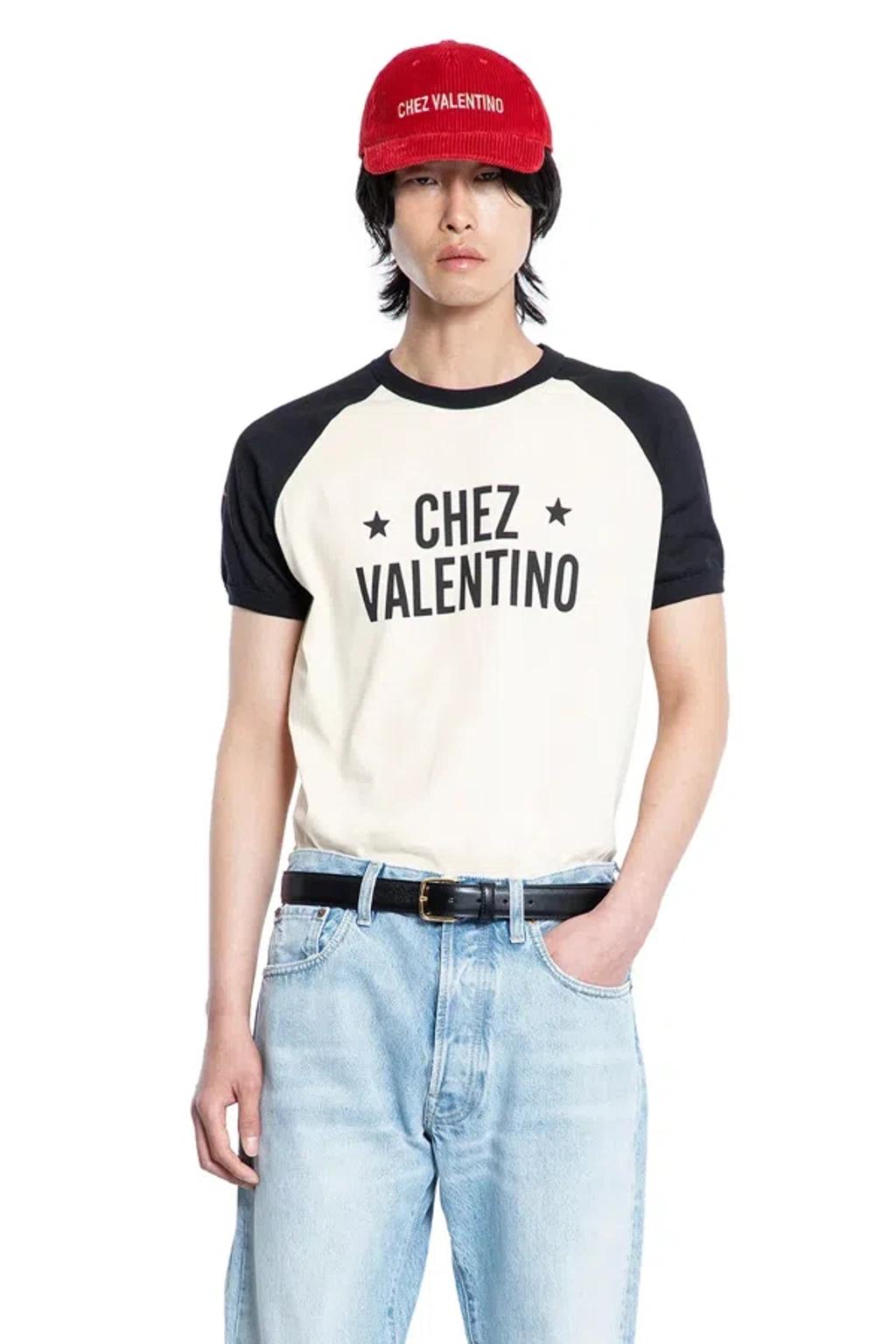 VALENTINO Chez Logo T-shirt In Neutral Product Image