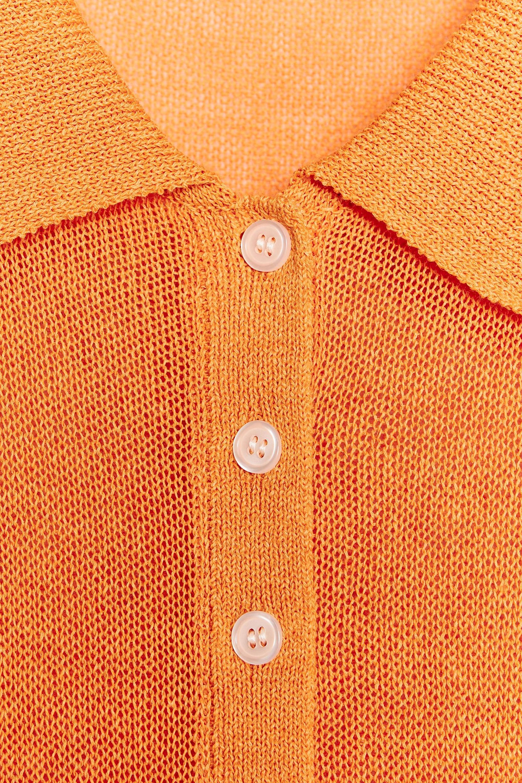 BASIC KNIT POLO TOP Product Image