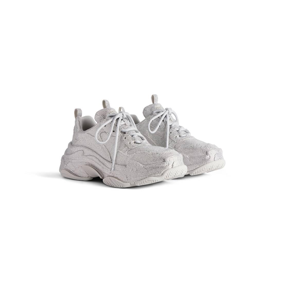 Women's Triple S Sneaker With Rhinestones in Light Grey Product Image