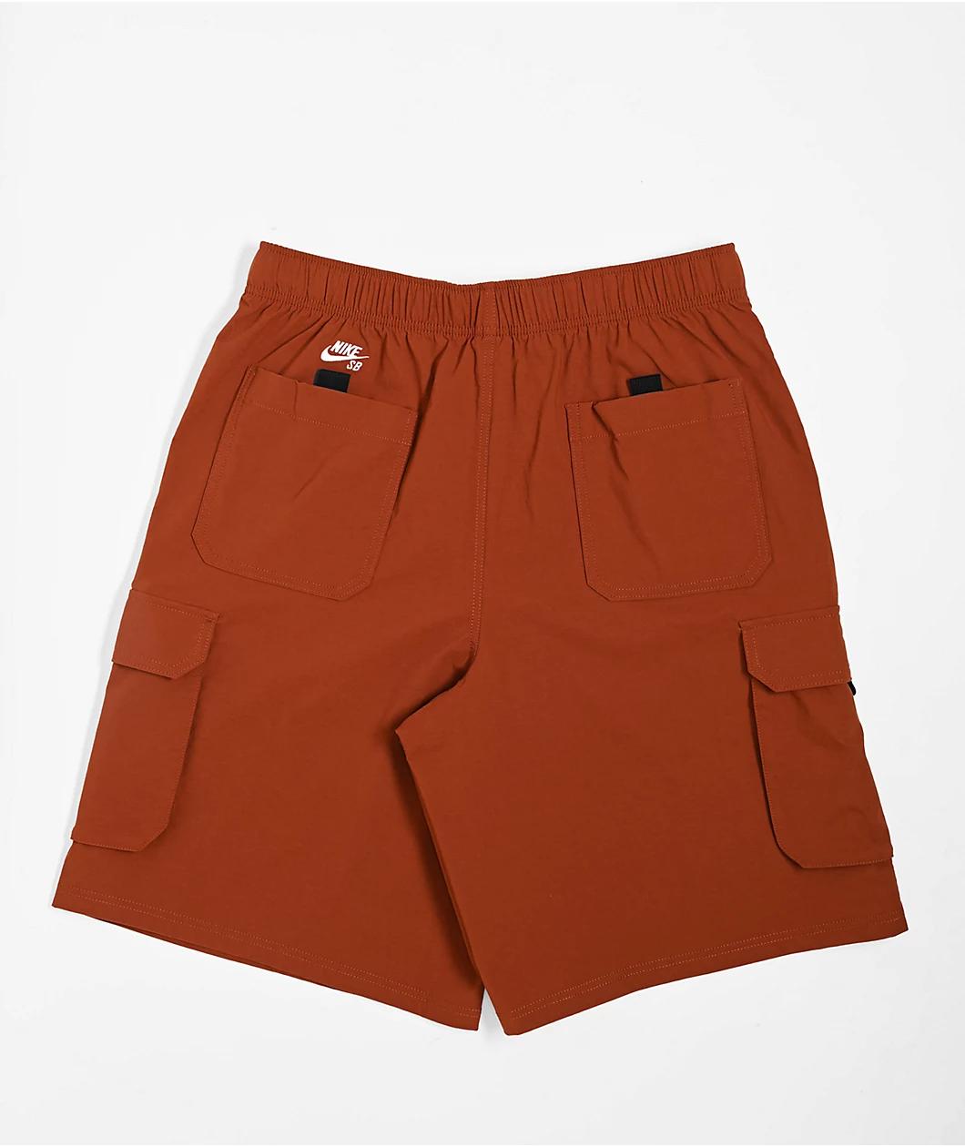 Nike SB Dri-FIT Kearny Cinnamon & White Cargo Skate Shorts Product Image
