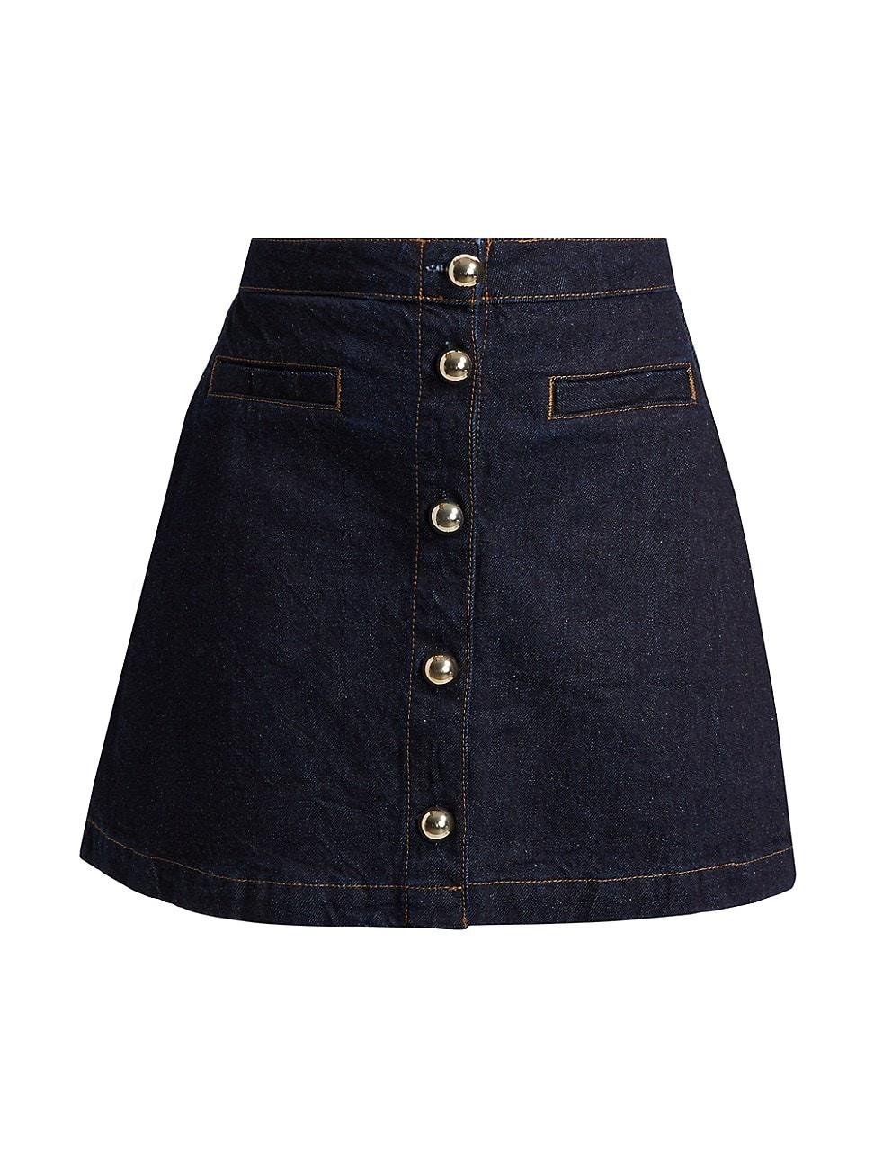 Womens Amara High-Rise Denim Miniskirt Product Image