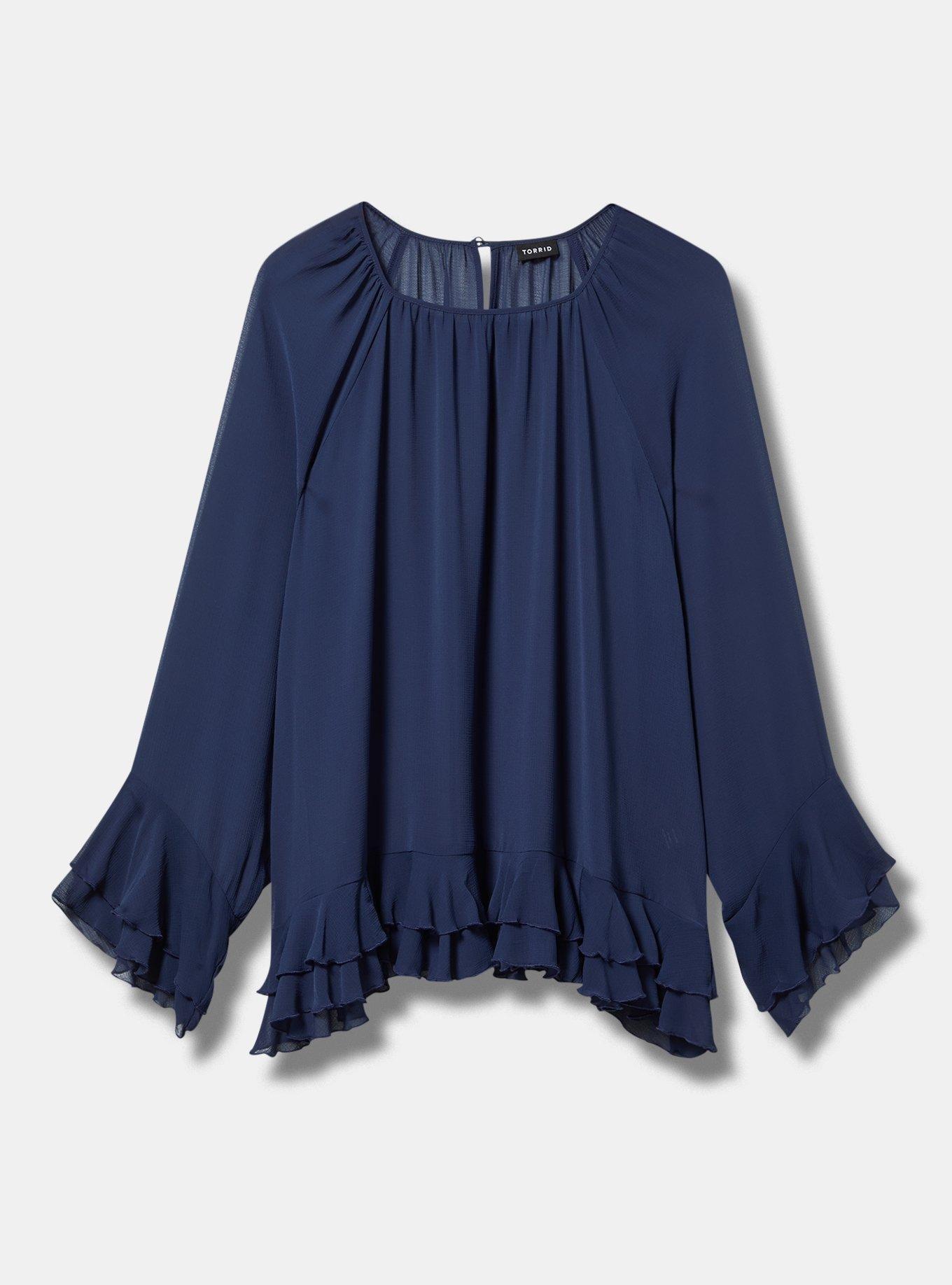 Ruffle Long Sleeve Top Product Image