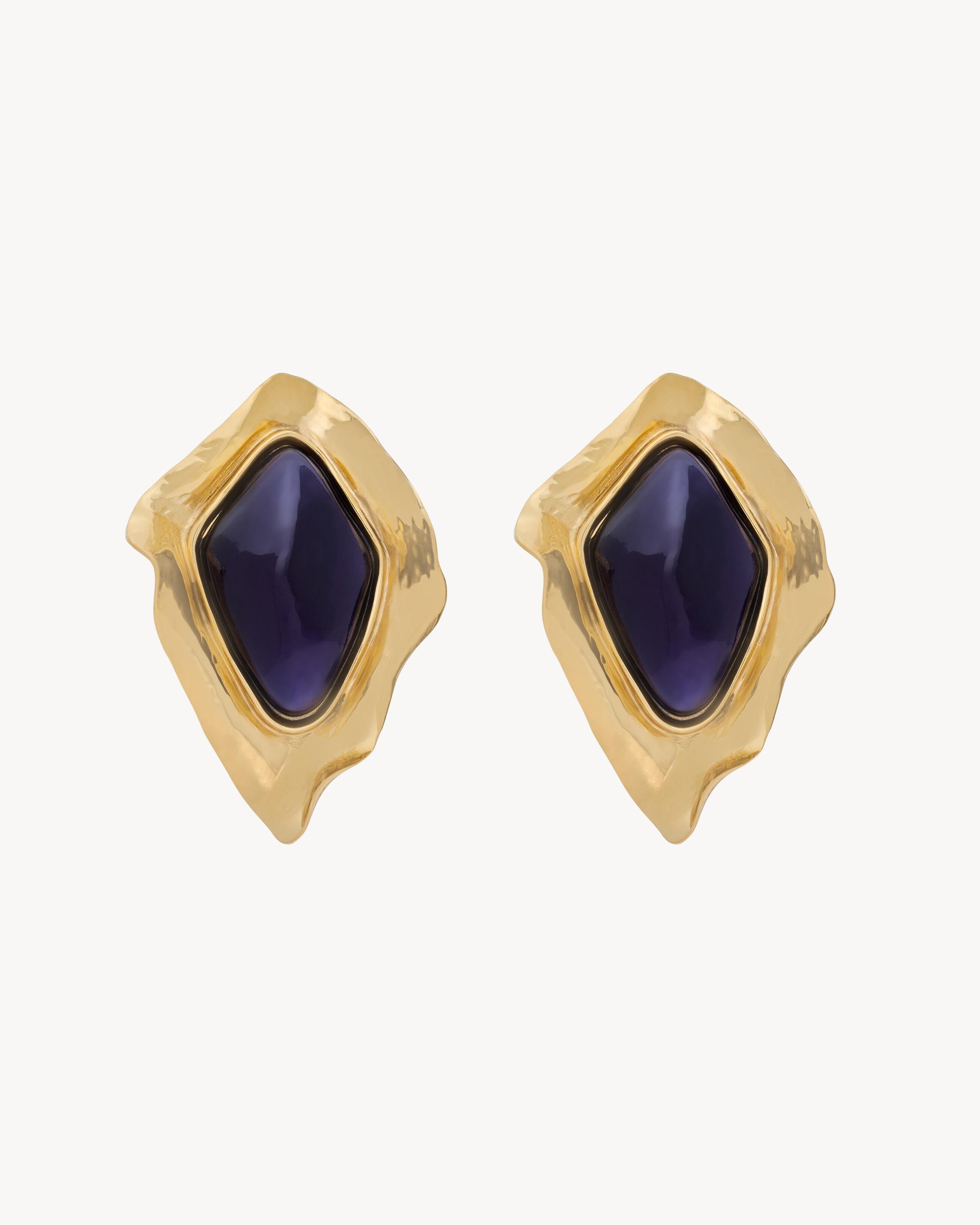 cabochon earrings in resin and metal Product Image