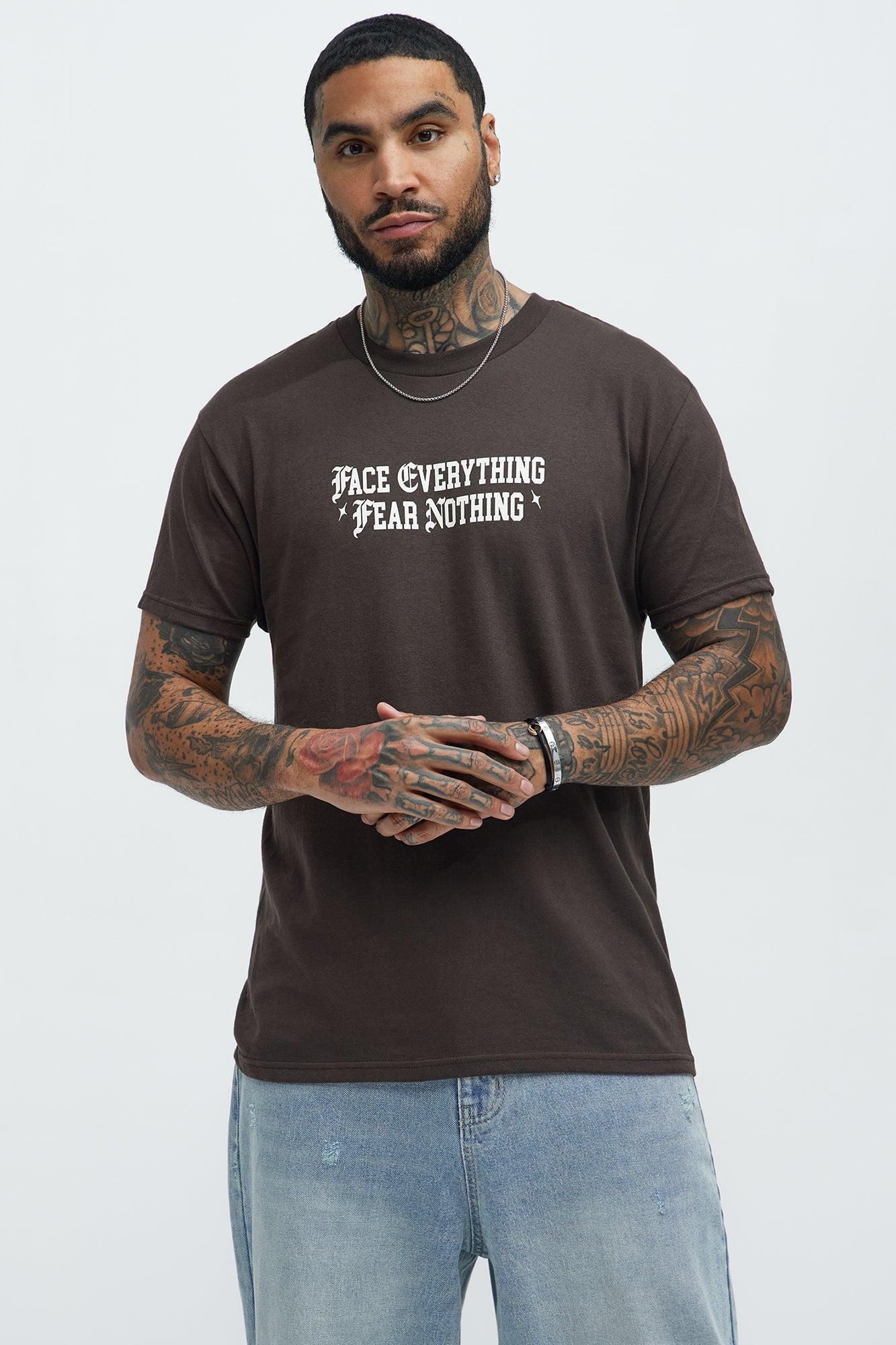 Face Everything Short Sleeve Tee - Brown Product Image
