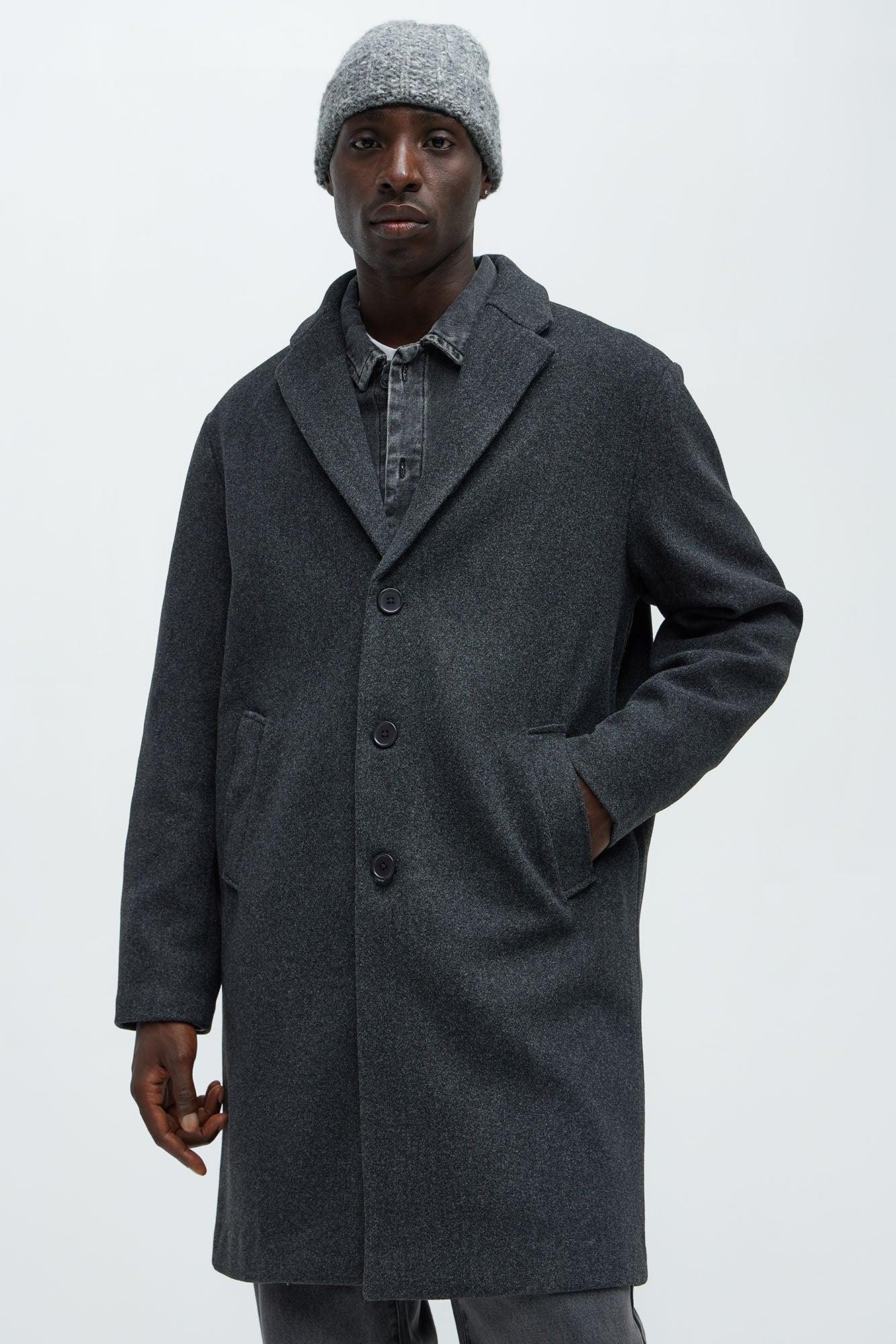 Kazan Wool Like Long Coat - Grey Product Image
