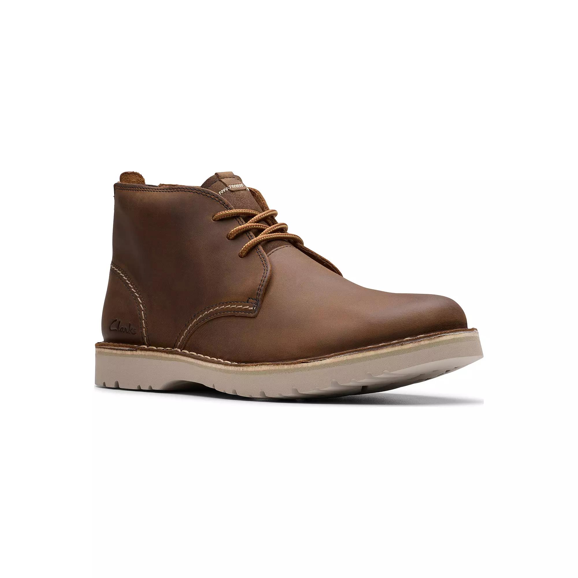 Clarks® Eastridge Mid Men's Leather Boots, Size: 8, Beeswax Product Image