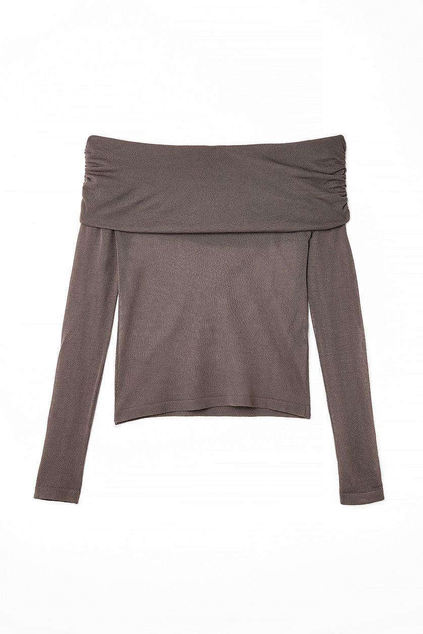 Fine Knitted Draped Top Product Image
