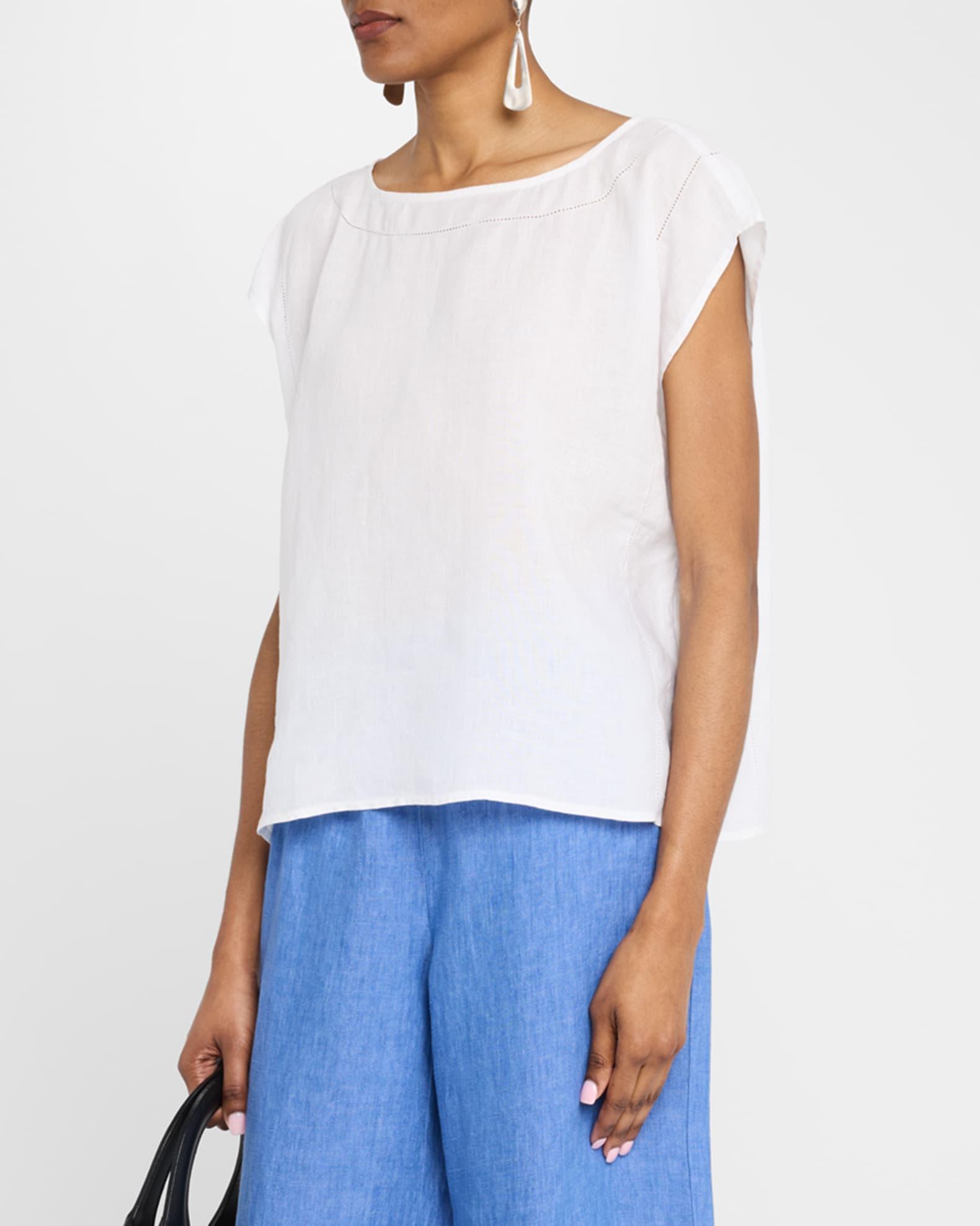 Open-Stitch Organic Linen Top Product Image
