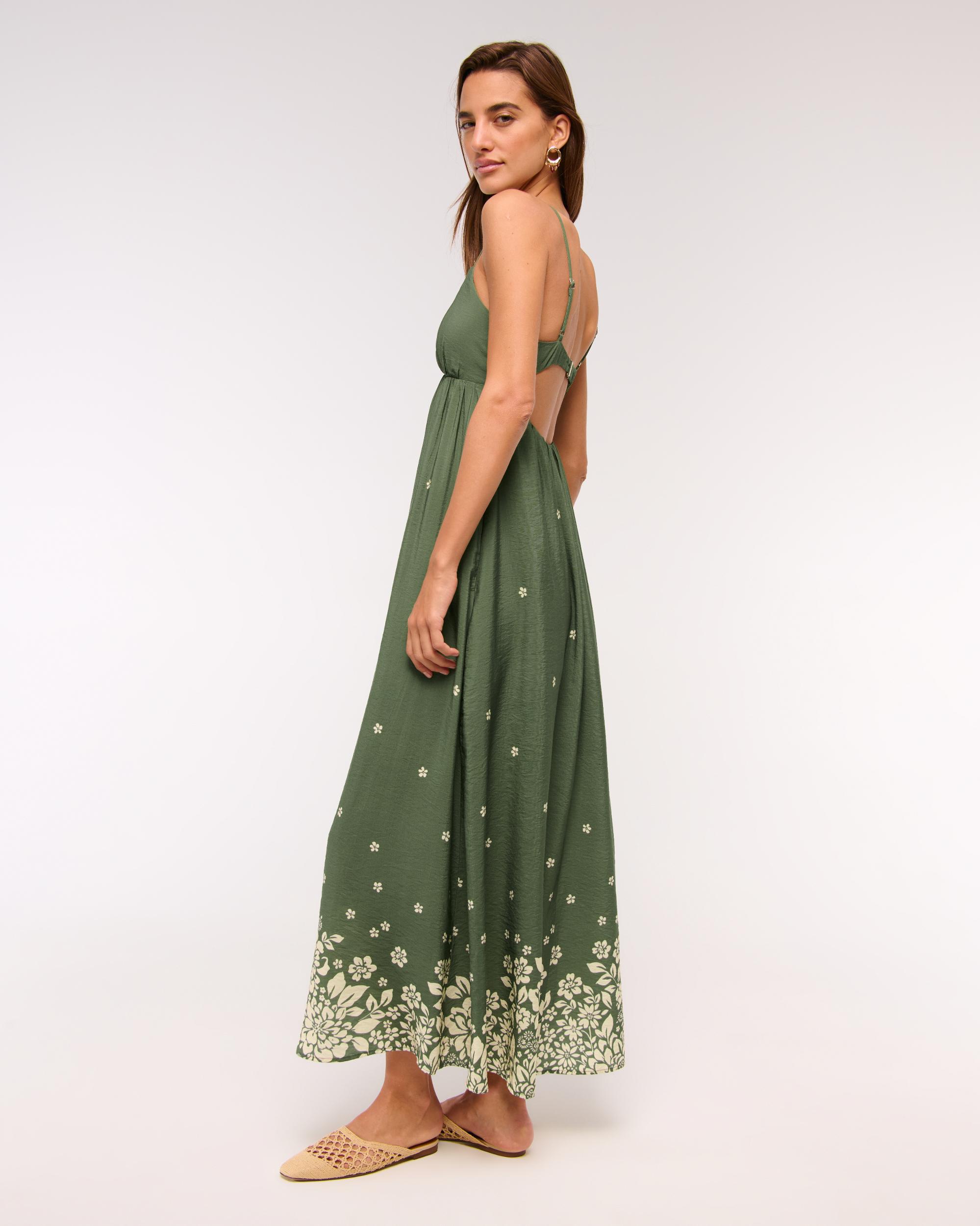 Bra-Free Clasp-Back Flowy Maxi Dress Product Image