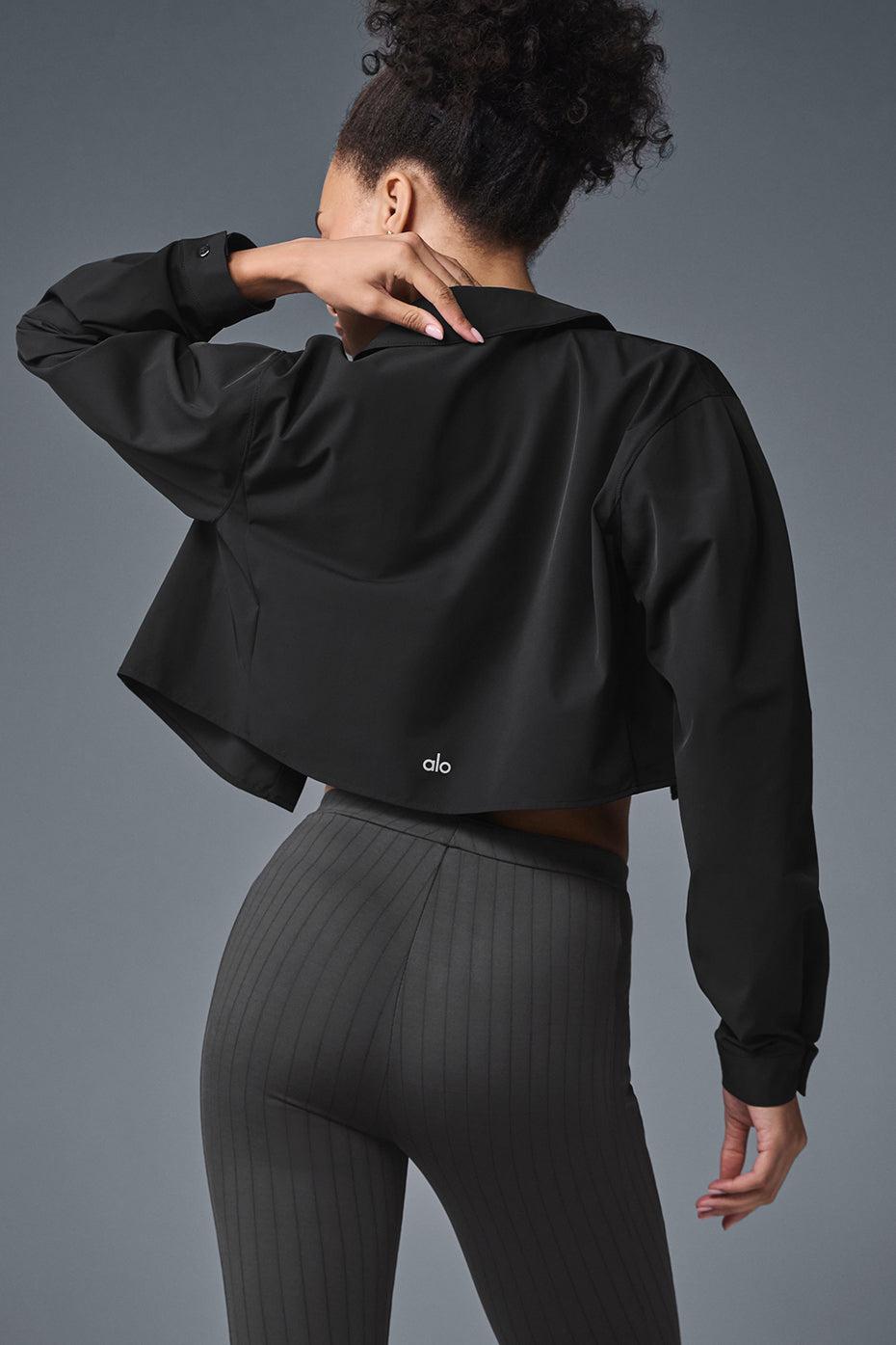 Cropped Take Me Out Button Up - Black Product Image