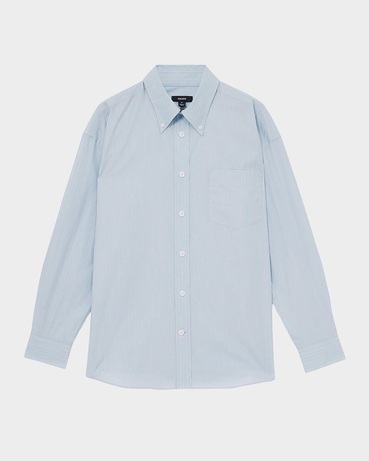 Mens Breathe Oversized Stripe Cotton Sport Shirt Product Image