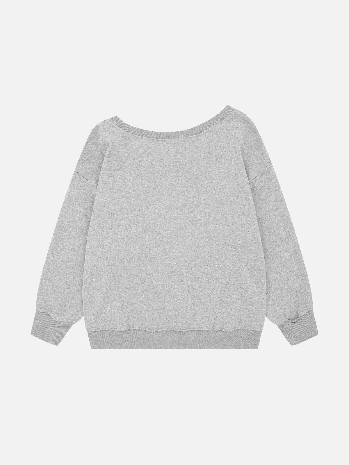 Aelfric Eden 77 Graphic Off-The-Shoulder Sweatshirt Female Product Image