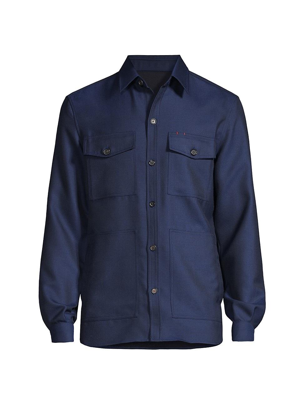 Mens Wool-Blend Button-Down Overshirt Product Image