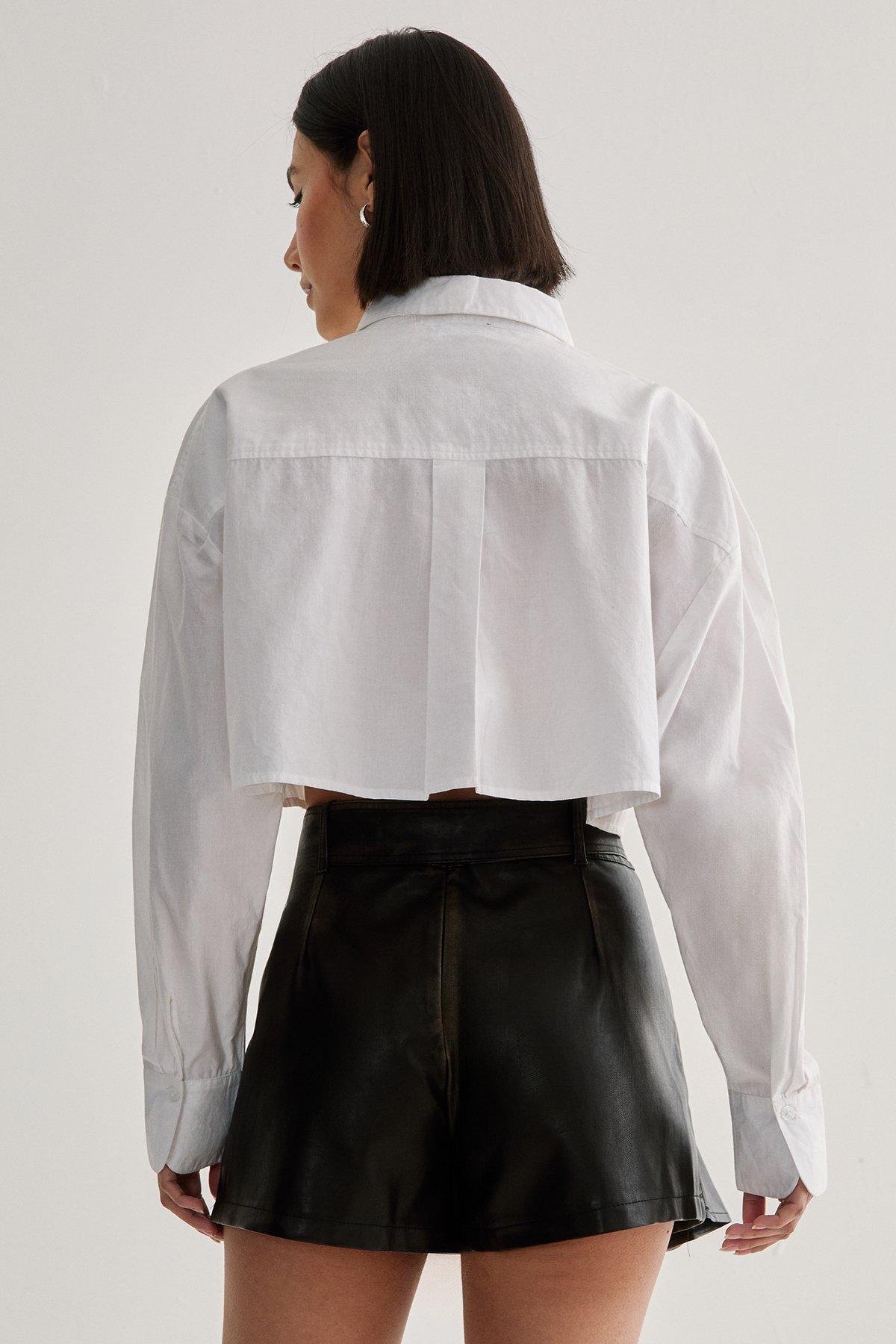 PU Pleated Mini Skirt Product Image