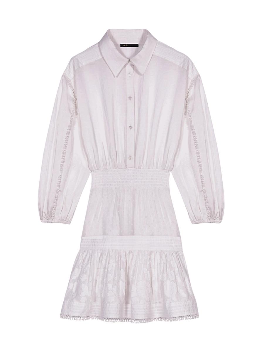 Womens Short Cotton Patchwork Dress Product Image