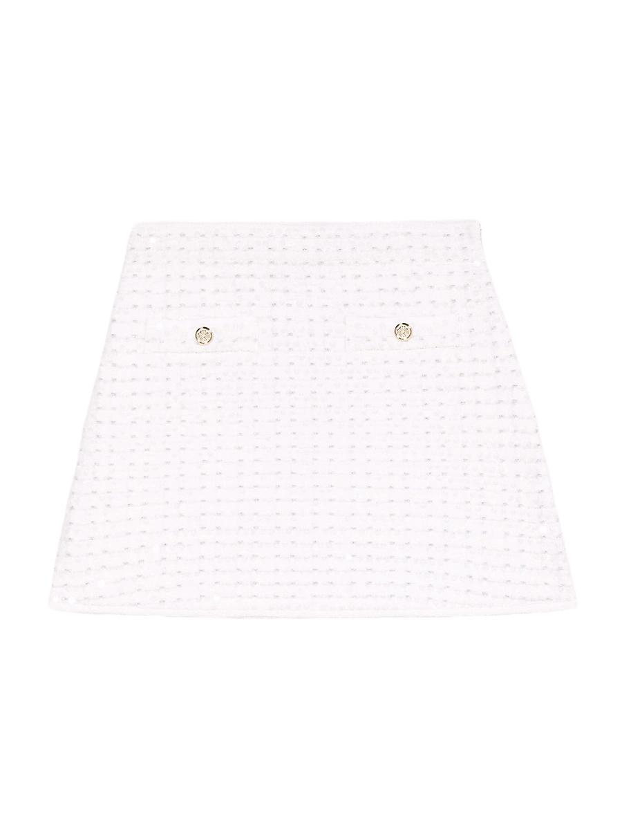 Womens Short Sequined Knit Skirt Product Image