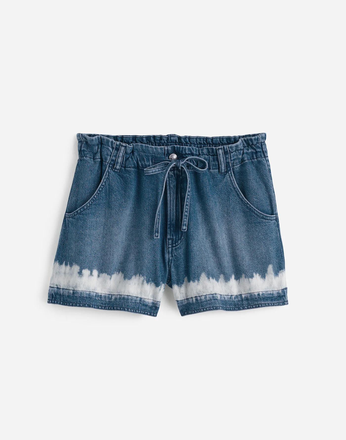 Tie-Waist Denim Shorts Product Image