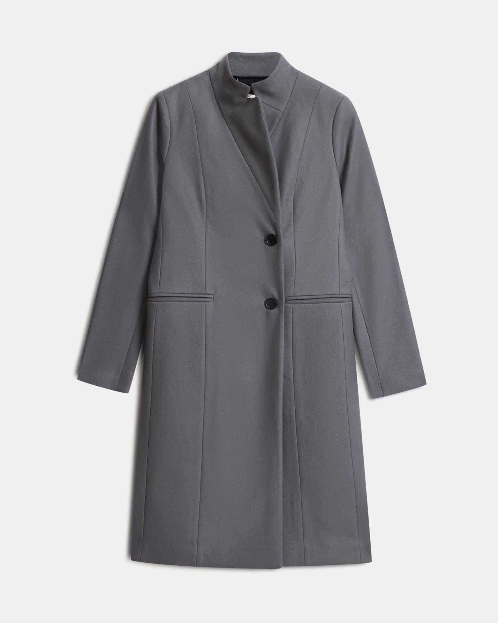 Sidney Wool Cashmere Blend Tailored Coat EIFFEL GREY | ALLSAINTS US Product Image