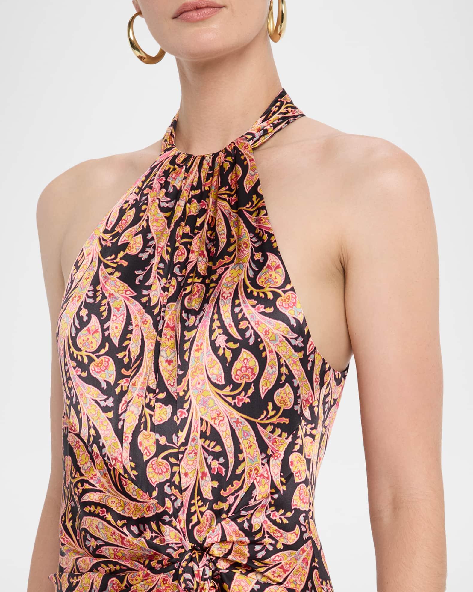 Teresa Charming Paisley Fringe Maxi Dress Product Image