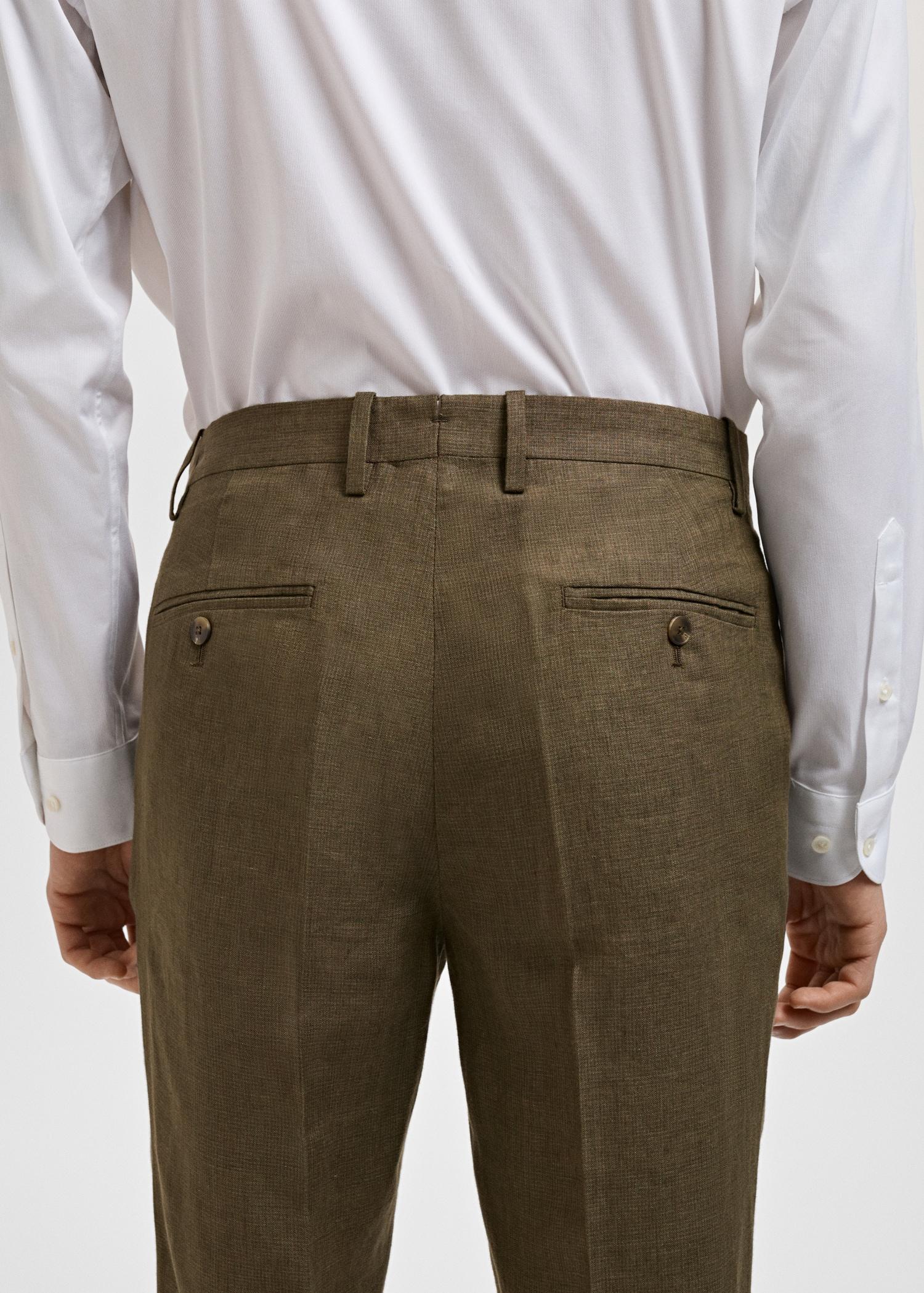 Amalfi 100% linen slim-fit suit pants - Men | MANGO USA Product Image