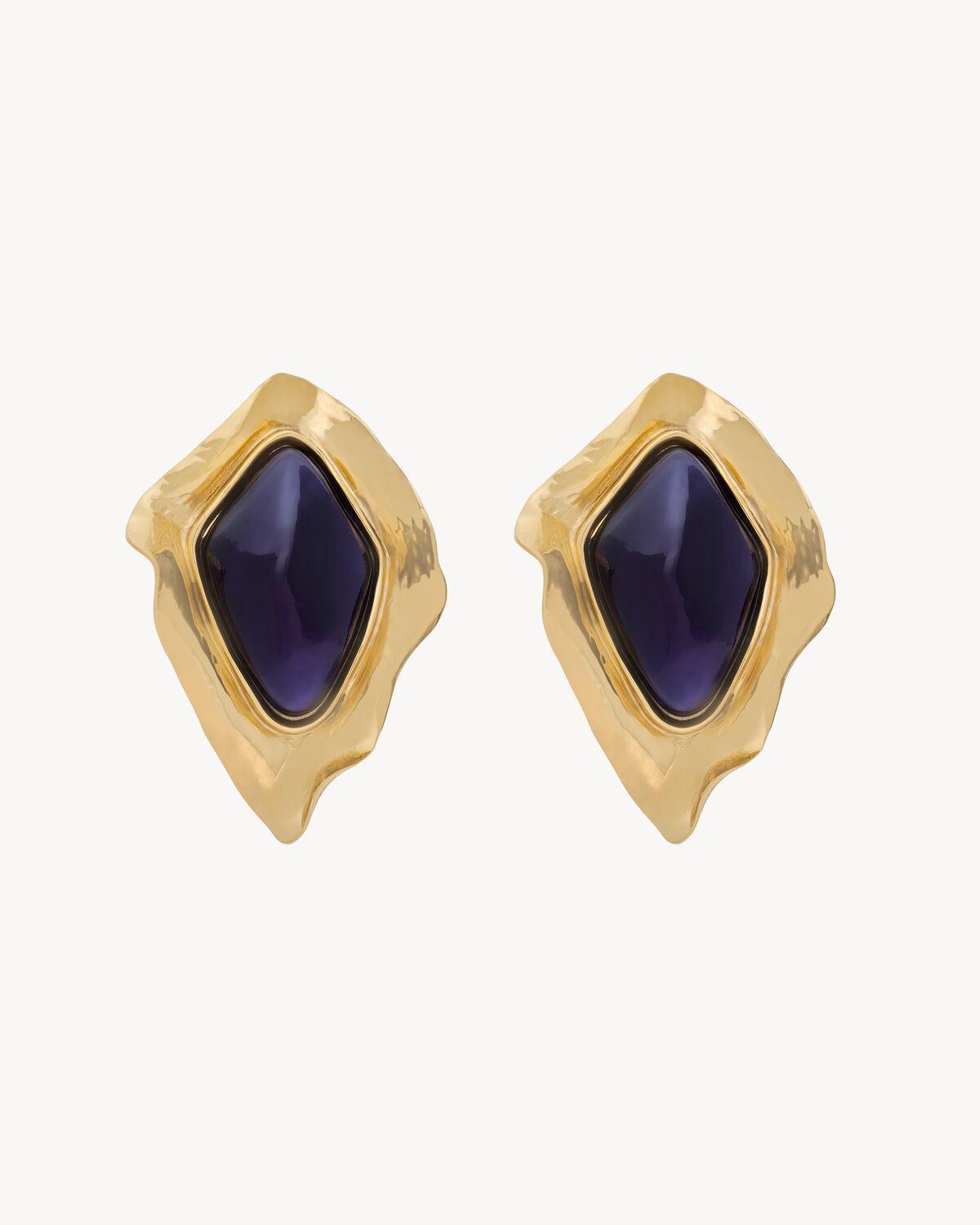 cabochon earrings in resin and metal Product Image