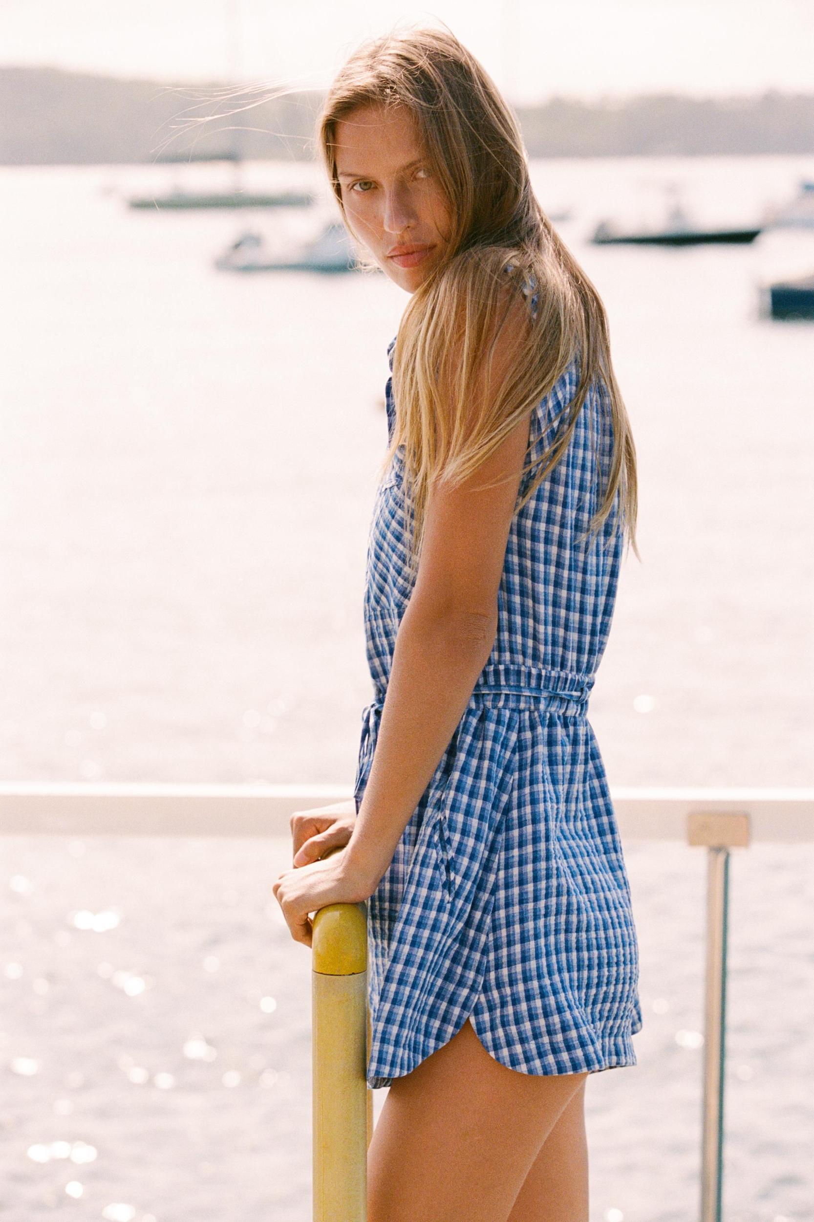 PLAID SHORT JUMPSUIT Product Image