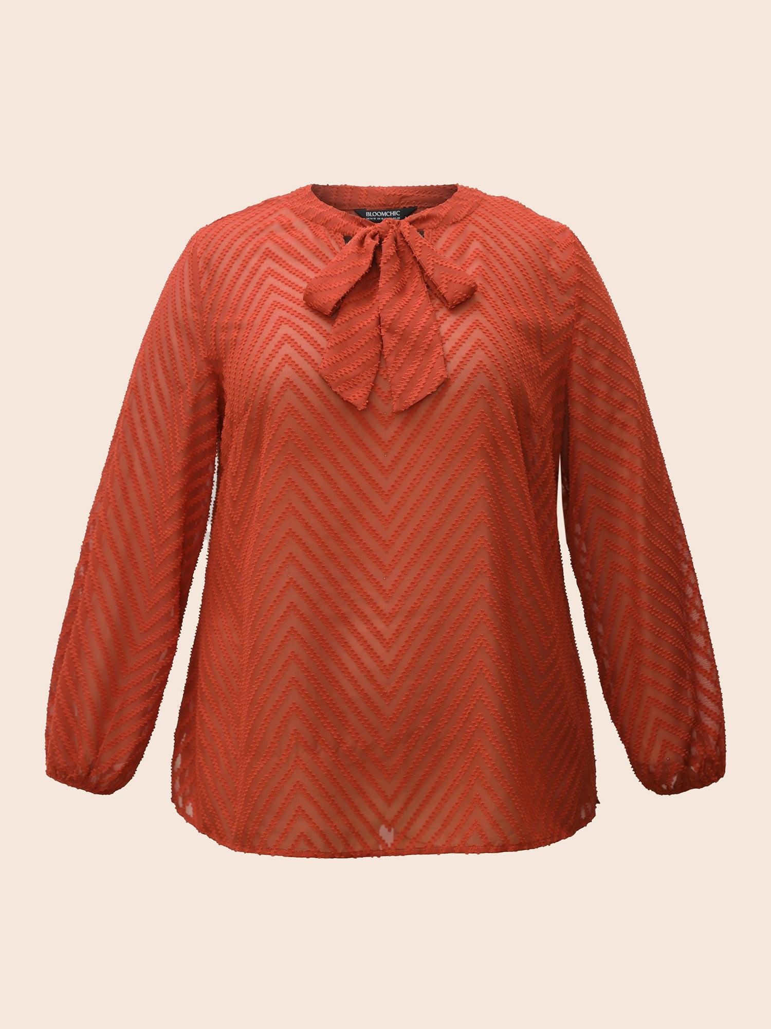 Wicked Neck Ribbon Lantern Sleeve Blouse Female Product Image