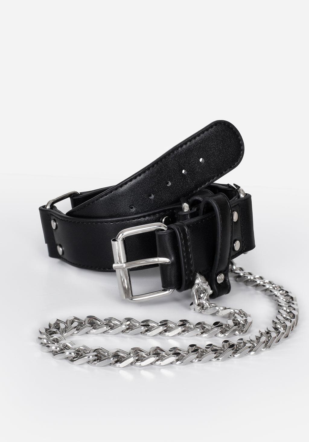 Mettle Double Buckle Chain Waist Belt Product Image