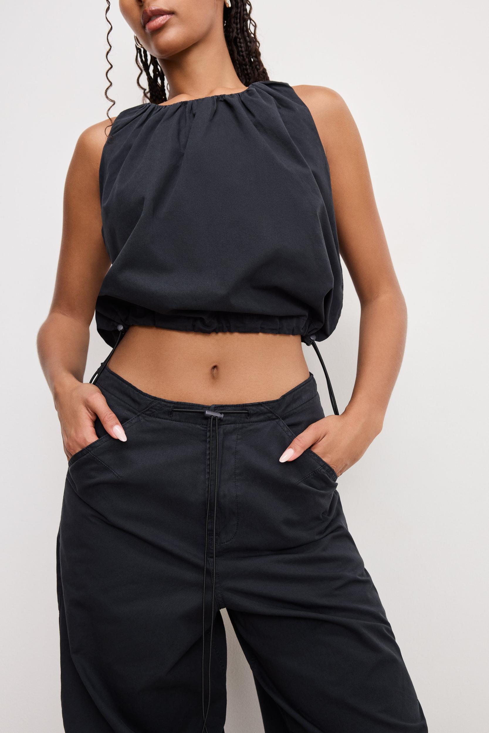 TWILL PARACHUTE PANTS | BLACK001 Product Image