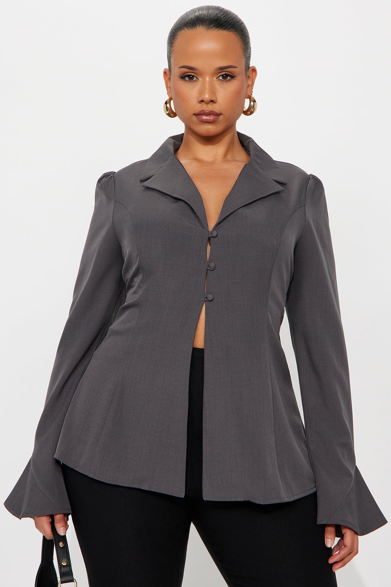 Maryah Shirt - Charcoal Female Product Image