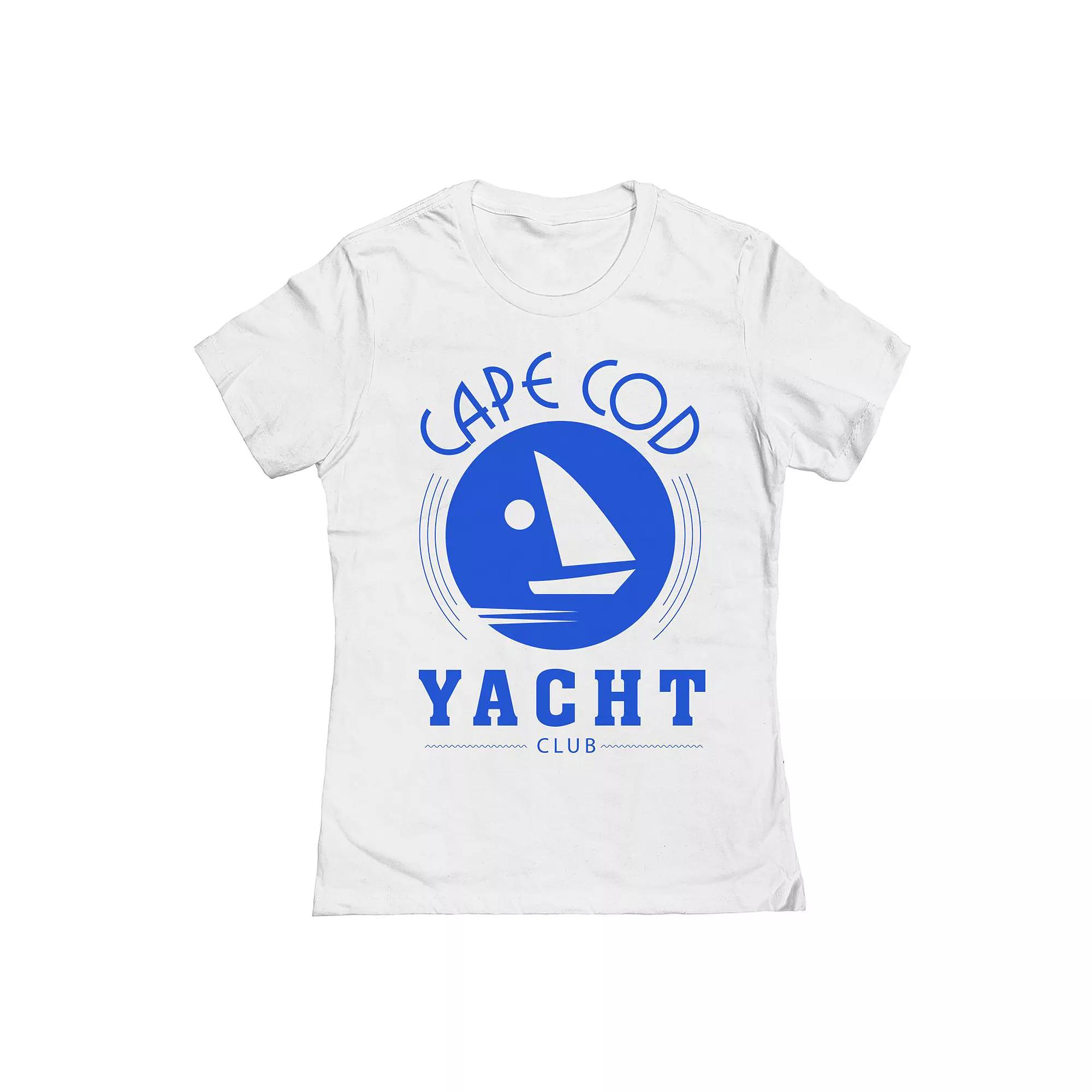 Junior's Cape Cod Yacht Womens Graphic Tee, Girl's, Size: XL, White Product Image