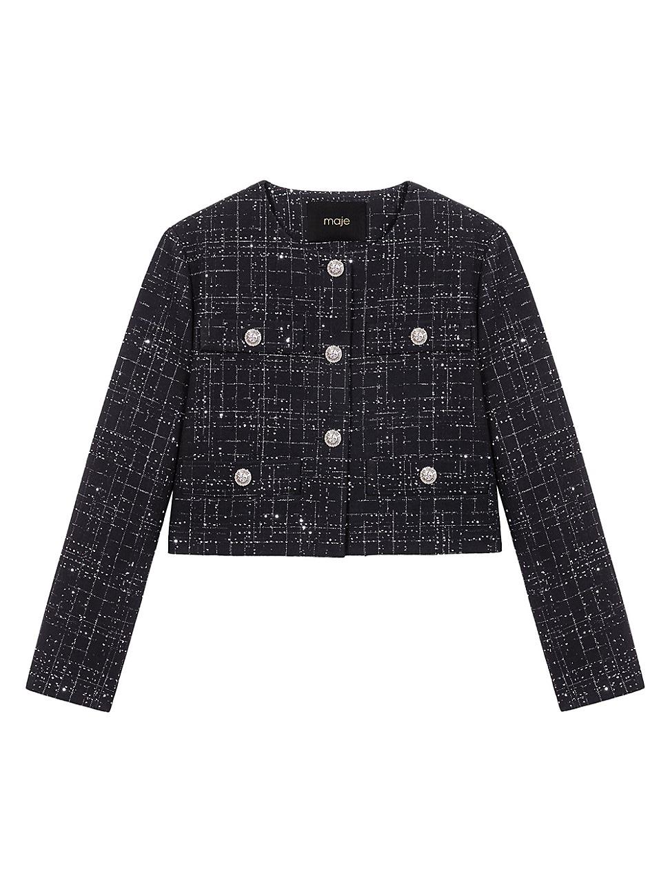 Womens Short Tweed Jacket Product Image