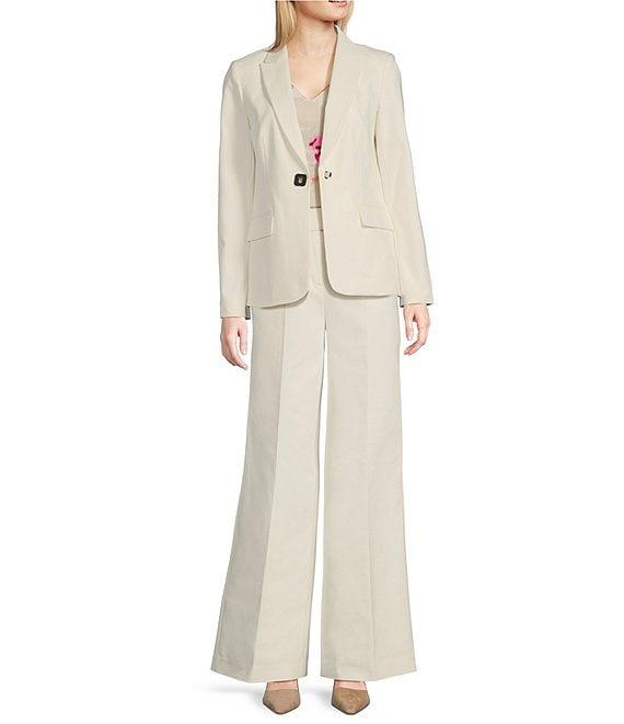Calvin Klein Cotton Blend Wide Leg Pants Product Image