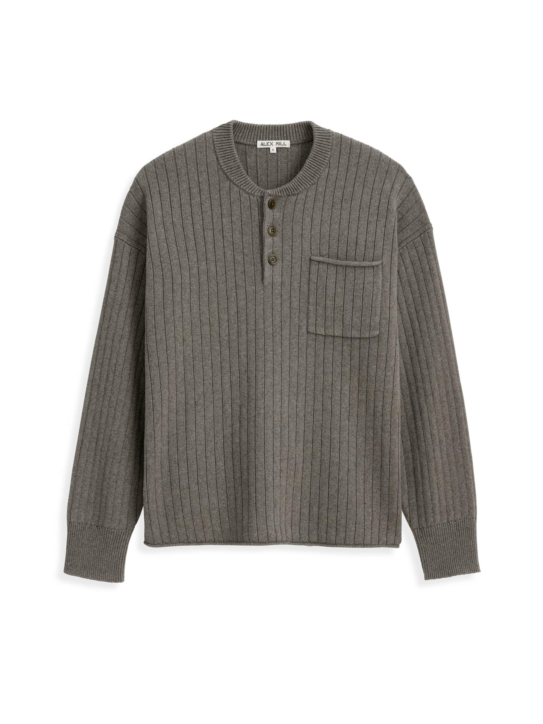 Sawyer Ribbed Henley Sweater Product Image