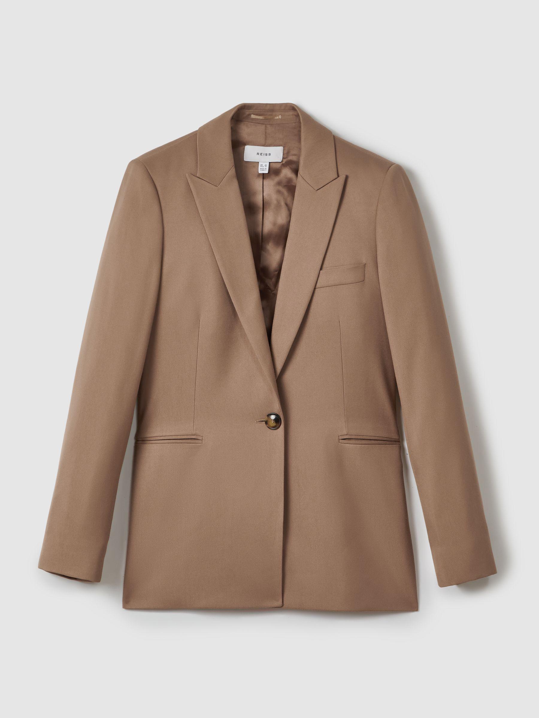 Single Breasted Suit Blazer in Mink Neutral Product Image
