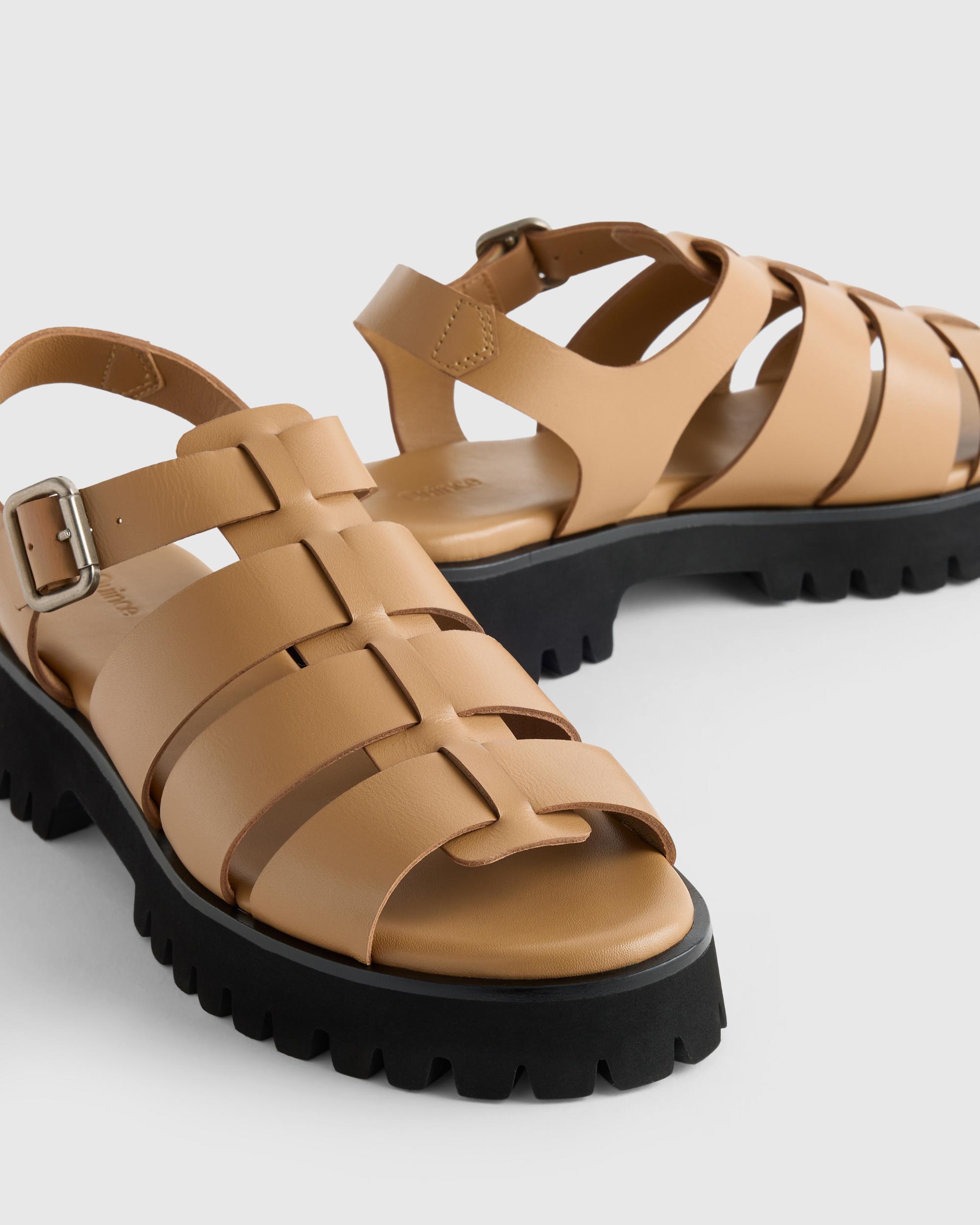 Quince | Women's Italian Leather Lug Sole Fisherman Sandal Product Image