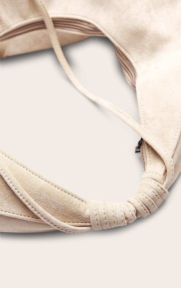 Stone Faux Suede Slouchy Shoulder Bag Product Image
